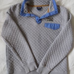 Patagonia Women's 40th Anniversary Organic Cotton Quilted SnapT Pullover Sweater